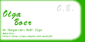 olga boer business card